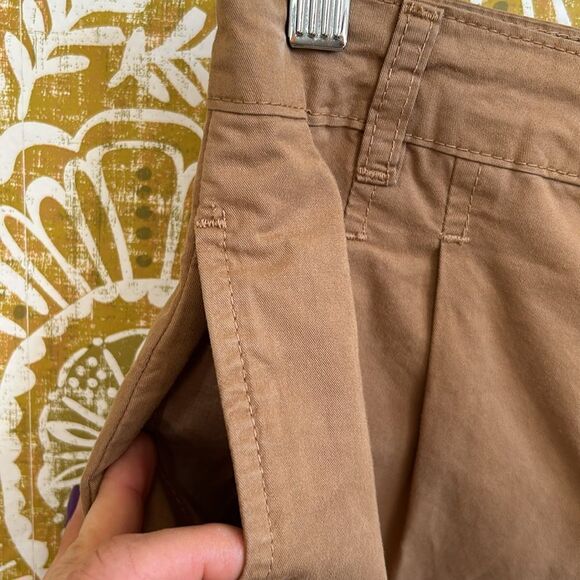 NWOT Frame Pleat Front Wide Leg High Rise Cotton Chino Pants in Camel $348 Sz 30 - Picture 12 of 16